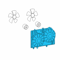 OEM Cadillac STS Shroud, Engine Coolant Fan Diagram - 19210937