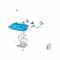 OEM 2000 Lexus ES300 Headlamp Unit Assembly Diagram - 81070-33370