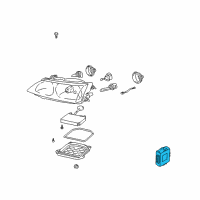 OEM 2000 Lexus ES300 Headlamp Leveling Computer Assembly Diagram - 89960-33020