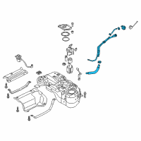 OEM 2017 Hyundai Tucson Filler Neck Assembly-Fuel Diagram - 31030-D3500