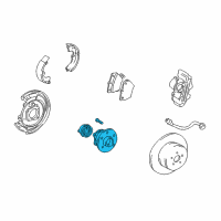 OEM Pontiac Vibe Rear Wheel Bearing (W/ Bearing & Wheel Speed Sensor) Diagram - 19184270