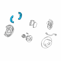 OEM Pontiac Vibe Shoe, Rear Parking Brake Diagram - 19204622