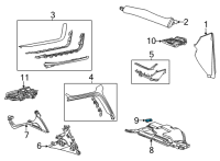 OEM Cadillac Escalade Glove Box Lamp Diagram - 13519101