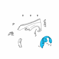 OEM Chrysler PT Cruiser Shield-WHEELHOUSE Diagram - 5152054AA