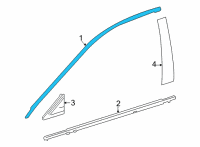 OEM 2021 Toyota Mirai Upper Molding Diagram - 75753-62010