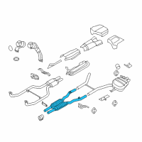 OEM 2011 BMW 750Li Centre Muffler Diagram - 18-30-7-646-950