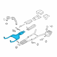 OEM 2012 BMW 750i Front Silencer, Right Diagram - 18-30-7-646-946