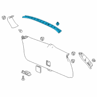 OEM Honda Garnish Assy., Tailgate (Upper) *NH900L* (DEEP BLACK) Diagram - 84443-TG7-A00ZA