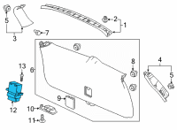 OEM Honda Switch Assy., Power Tailgate Close Diagram - 35370-TG7-A01