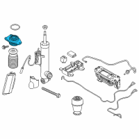 OEM BMW 535i GT Shock and Strut Mount Diagram - 33506863340