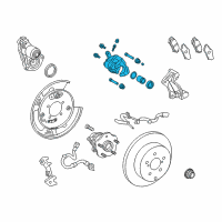 OEM 2016 Lexus RX350 Rear Driver Disc Brake Cylinder Assembly Diagram - 47850-0E090