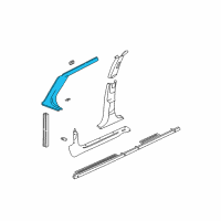 OEM Chevrolet Classic Molding Asm-Windshield Side Upper Garnish *Shale T Diagram - 22730658