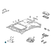 OEM 2017 Acura TLX Holder Assembly, Sunvisor (Sandstorm) Diagram - 88217-TK8-A01ZJ