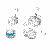 OEM 2003 Toyota Sequoia Cushion Diagram - 71611-0C010