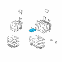 OEM 2003 Toyota Sequoia Armrest Assembly Diagram - 72830-0C050-B1