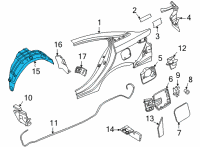 OEM 2022 Nissan Versa PROTECTOR R-WHEELHOUSE, H Diagram - 76748-5EF0B