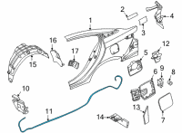 OEM Nissan Versa Cable Assy-Fuel Filler Lid Opener Diagram - 78821-5EF0A