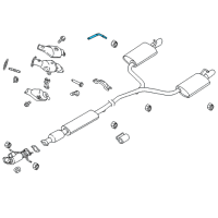 OEM 2014 Lincoln MKT Muffler & Pipe Hanger Diagram - AA8Z-5A205-A