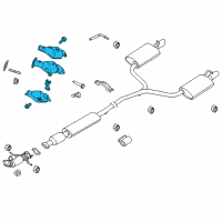 OEM Ford Explorer Catalytic Converter Diagram - FB5Z-5E212-B