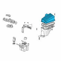 OEM Honda Odyssey Cover, Air Cleaner Diagram - 17211-P8F-A10