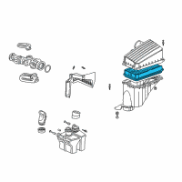 OEM 2002 Honda Odyssey Element Assembly, Air Cleaner Diagram - 17220-P8F-A10