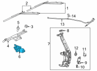 OEM 2019 Jeep Grand Cherokee Motor-Windshield WIPER Diagram - 68301826AB