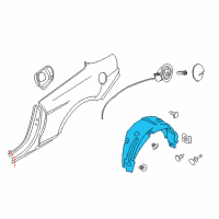 OEM 2022 Ford Mustang Wheelhouse Liner Diagram - FR3Z-63278B51-A