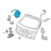 OEM Acura TSX Lock & Closer Assembly Diagram - 74800-TL4-G32