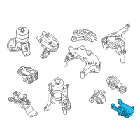 OEM 2014 Nissan Pathfinder Engine Mounting Buffer Assembly, Rear Diagram - 11360-3JV0A