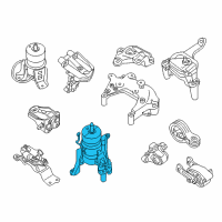 OEM 2016 Nissan Murano Engine Mounting Insulator, Rear Diagram - 11320-3JV0A