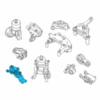OEM 2016 Nissan Murano Engine Mounting Insulator, Left Diagram - 11220-3JV0A