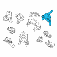 OEM 2016 Nissan Murano Engine Mounting Insulator, Right Diagram - 11210-3JV0A