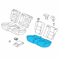 OEM 2017 Acura RDX Pad & Frame, Rear Seat Cushion Diagram - 82137-TX4-A01