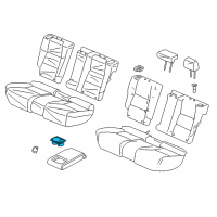 OEM 2018 Acura ILX Cup Holder, Rear Armrest (Premium Black) Diagram - 82184-SNA-A01ZH