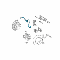 OEM 2007 Toyota Highlander Rear Speed Sensor Diagram - 89545-48030