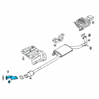 OEM Hyundai Santa Fe Front Muffler Assembly Diagram - 28610-S1700