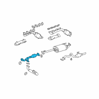 OEM Lexus GX470 Front Exhaust Pipe Assembly Diagram - 17410-50360