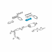 OEM 2003 Lexus GX470 Insulator, Exhaust Manifold Heat, NO.2 Diagram - 17168-50130