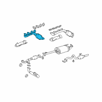 OEM 2004 Lexus GX470 Exhaust Manifold Sub-Assembly, Right Diagram - 17104-50180