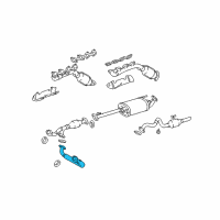 OEM 2004 Toyota 4Runner Cross Over Pipe Diagram - 17450-50090