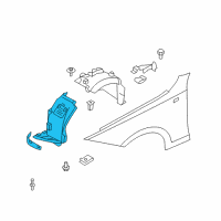 OEM 2009 BMW 128i Cover, Wheel Housing, Bottom Right Diagram - 51-71-7-180-150