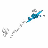 OEM Lexus IS350 Column Assy, Steering Diagram - 45250-53080