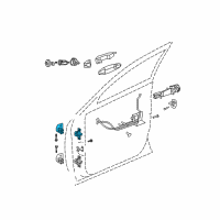 OEM 2006 Chrysler Pacifica Door Hinge-Lower Left Diagram - 5103342AA