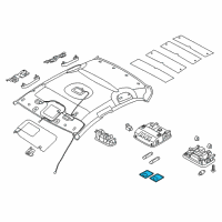 OEM Hyundai Ioniq Lens-Overhead Console Lamp, RH Diagram - 92823-F2000