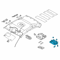 OEM 2020 Hyundai Elantra Room Lamp Assembly Diagram - 92850-F2000-XUG