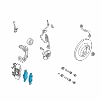 OEM 2011 Ford Focus Pads Diagram - 8U2Z-2V001-A