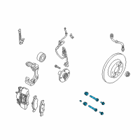 OEM 2008 Ford Focus Caliper Mount Kit Diagram - 8S4Z-2386-A