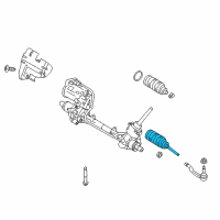 OEM 2016 Lincoln MKX Inner Tie Rod Diagram - F2GZ-3280-A