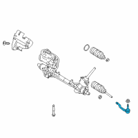 OEM Lincoln Continental Outer Tie Rod Diagram - F2GZ-3A130-A