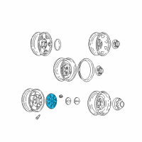 OEM 1993 Chevrolet K3500 Hub Cap Diagram - 15634852